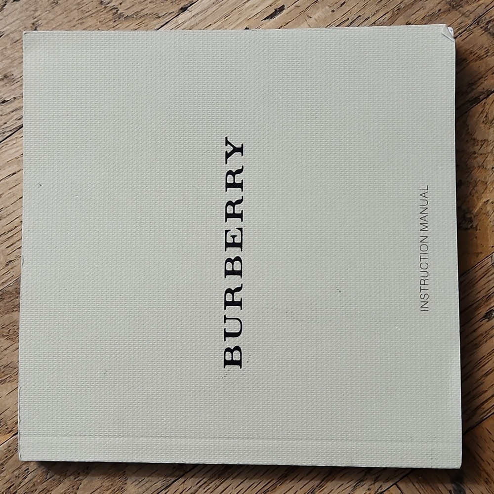 BURBERRY Watch INSTUCTION MANUAL Only